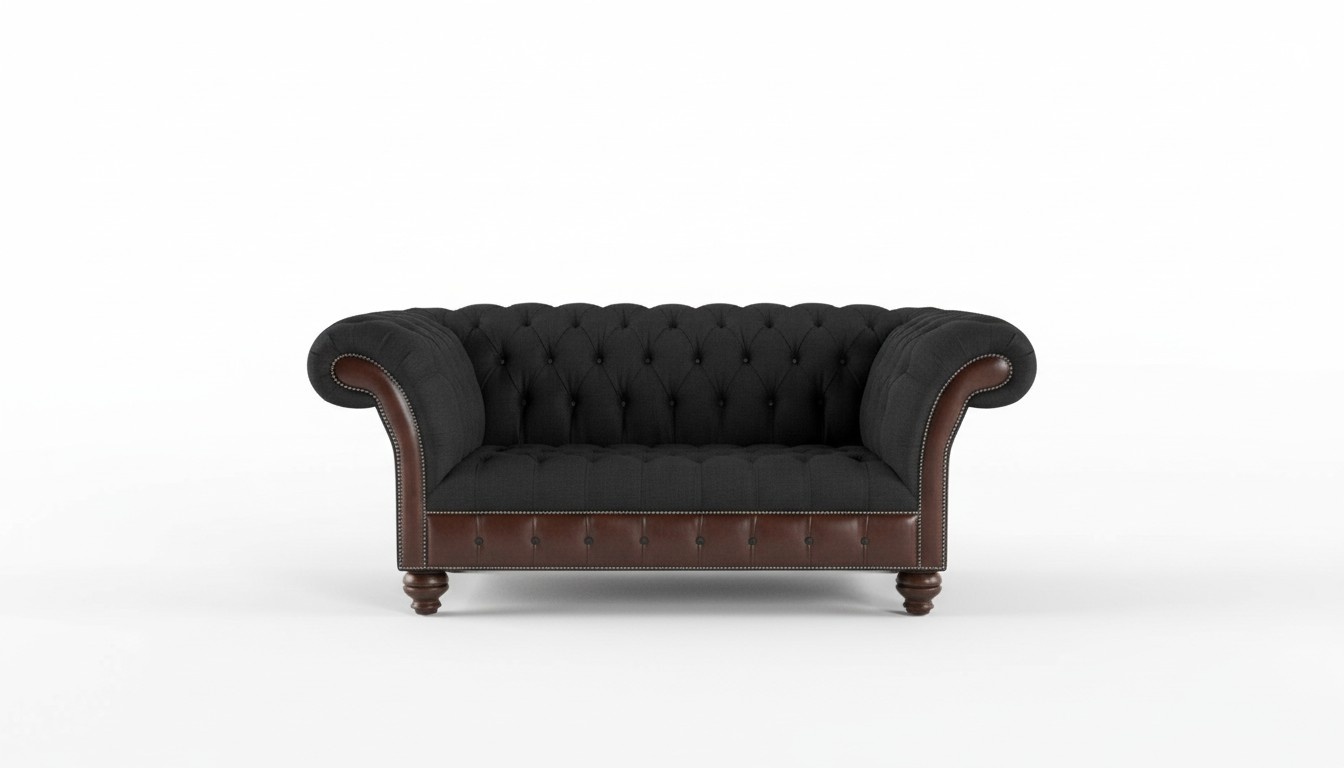 Chesterfield Polster Textil Sofa 2 Sitzer Sofa Sofas Design Luxus