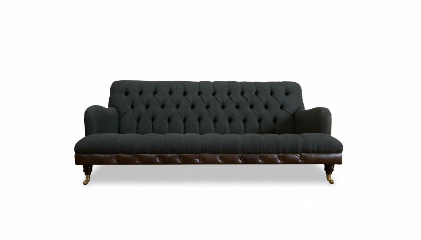 Chesterfield Schwarz Wohnzimmer Modern Design Couchen Sofa Luxus