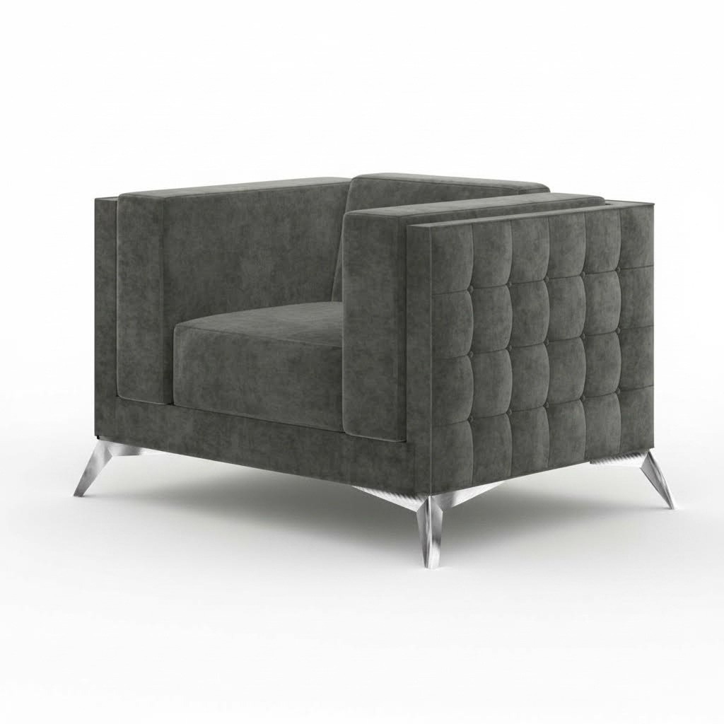 Chesterfield Sessel Couch 1 Sitzer Couchen Polster Neu Fernseh Sofa Textil