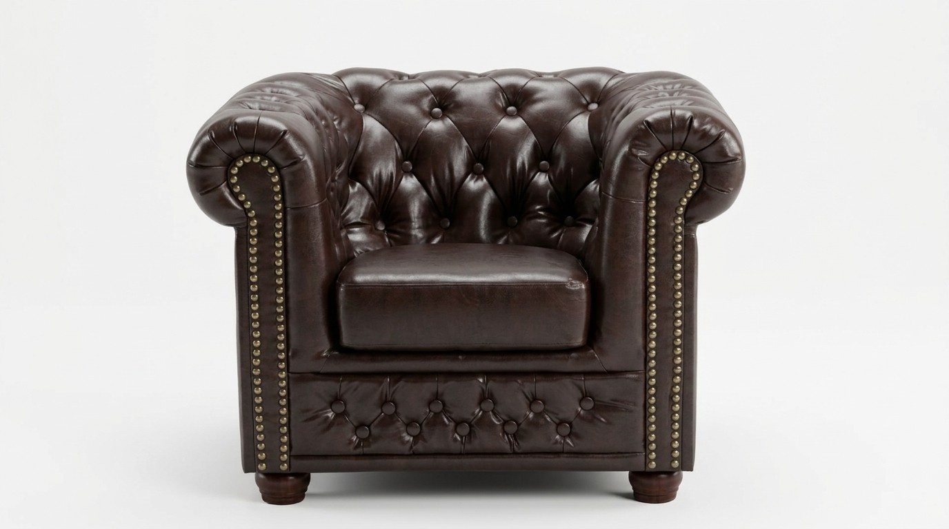 Chesterfield Sessel Fernseh Couch 1 Sitzer Sofa Textil Leder Couchen Polster