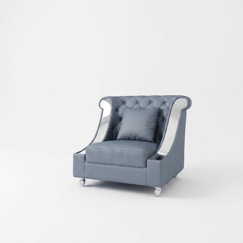 Chesterfield Sessel Fernseh Couch 1 Sitzer Sofa Leder Couchen Polster Echtleder