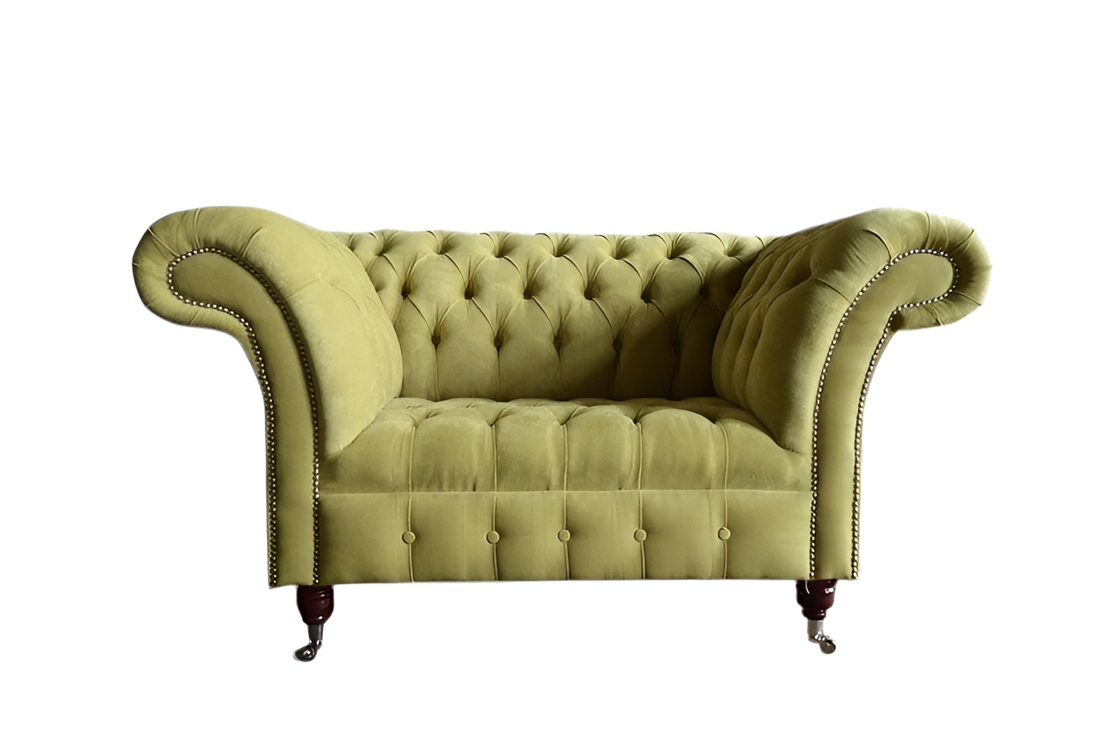 Chesterfield Sessel Fernseh Couch 1Sitzer Sofa Textil Stoff Couchen