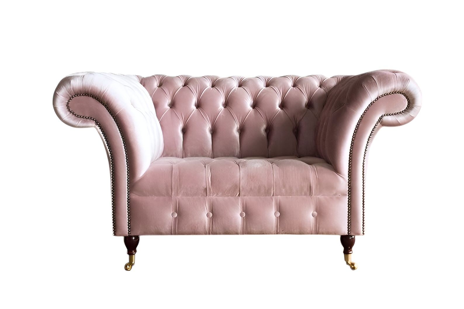 Chesterfield Sessel Fernseh Couch 1 Sitzer Ohrensessel Sofa Textil Stoff