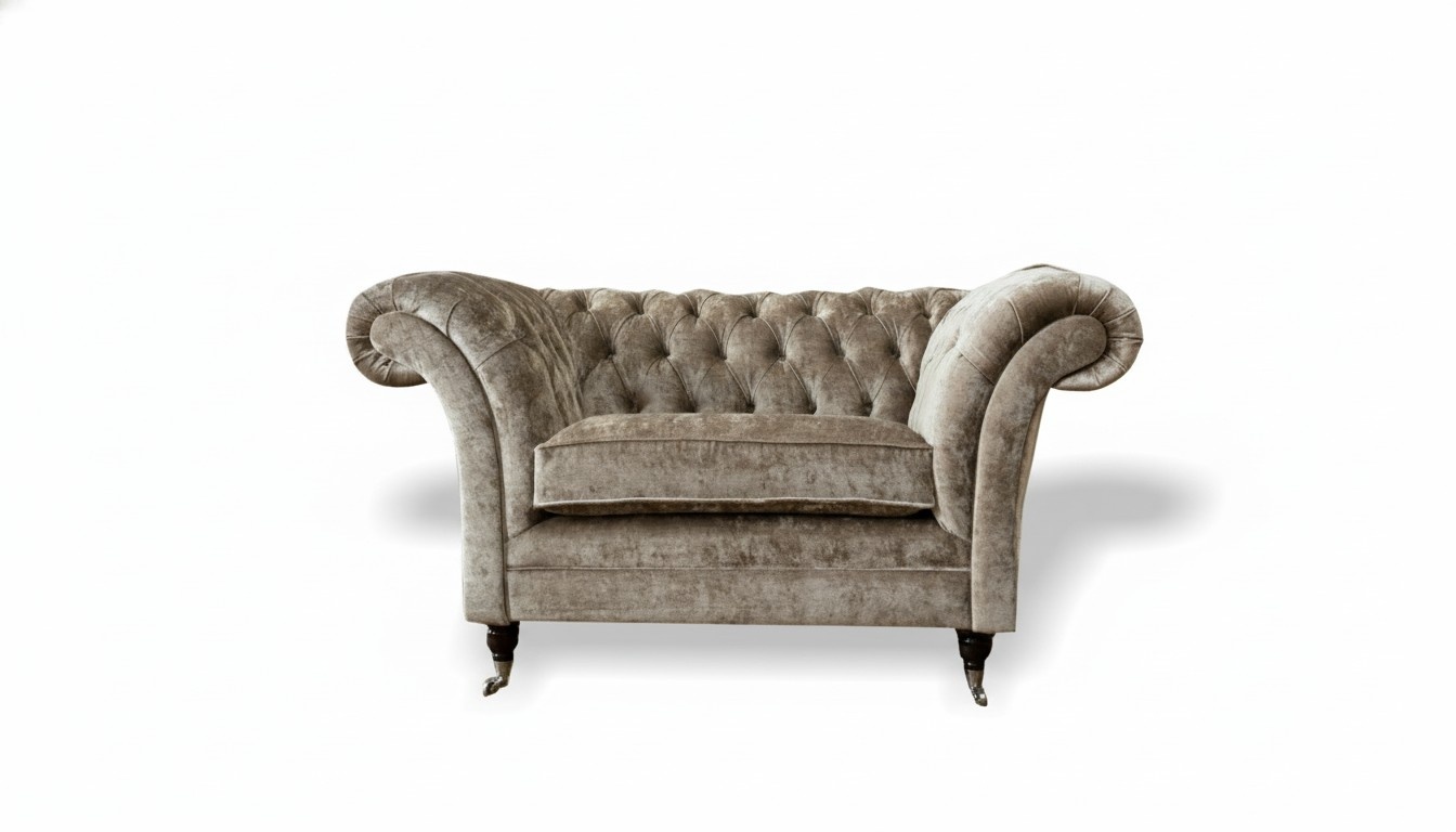 Chesterfield Sessel Nerz Textil Stoff Kreative Möbel Neu Wohnzimmer Modern
