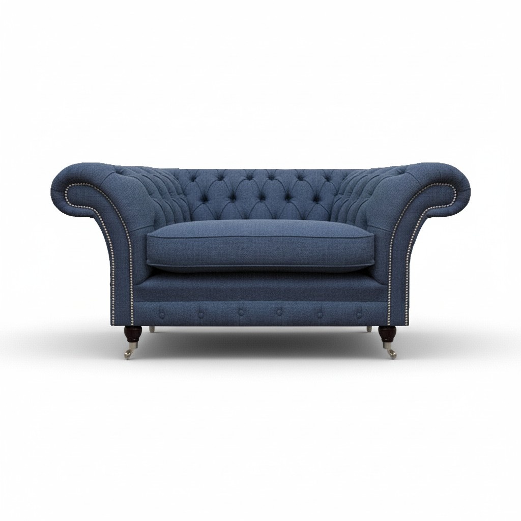 Chesterfield Sessel Neu Luxus Möbel Wohnzimmer Textil Stoff Design Einrichtung