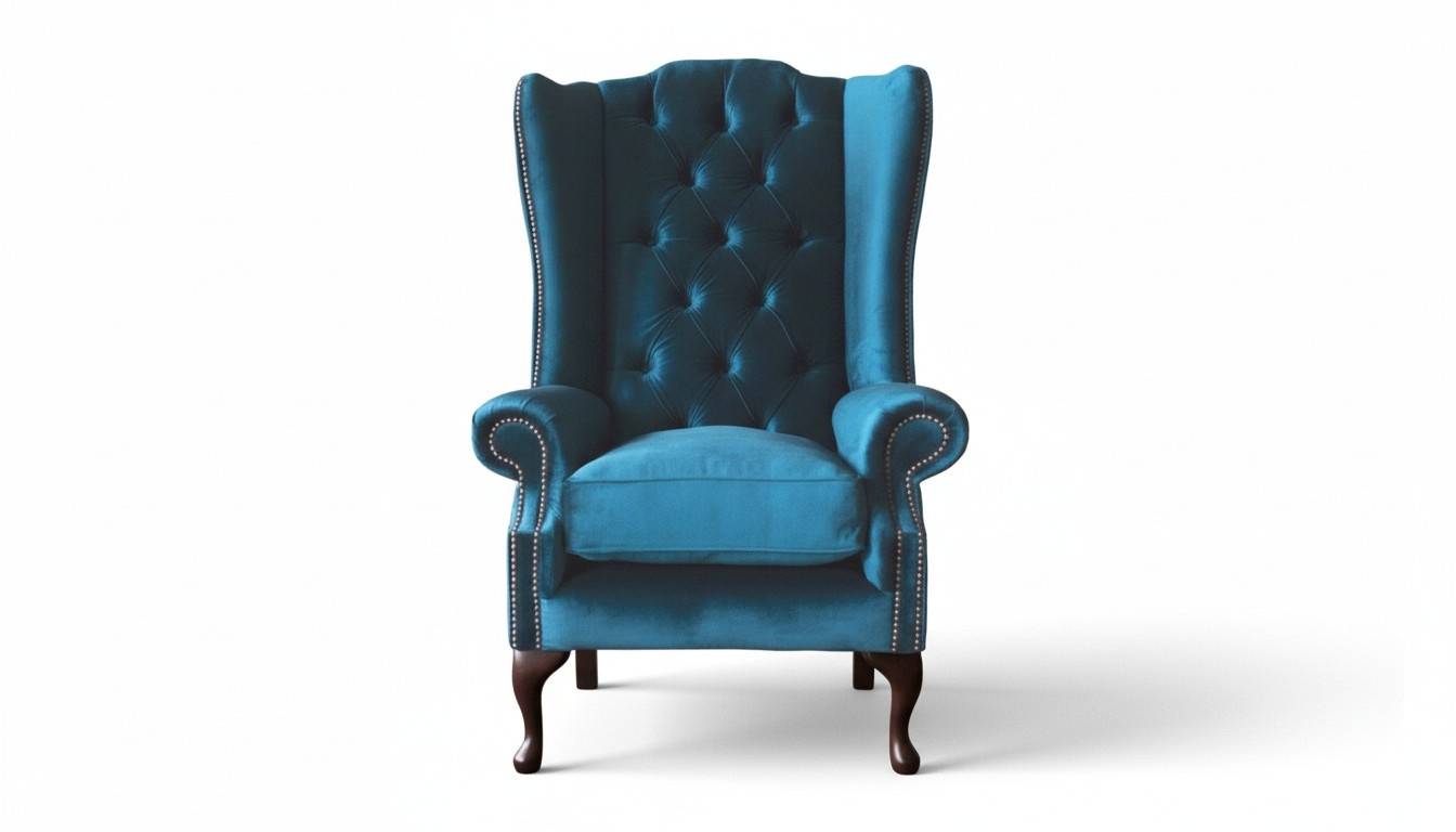 Chesterfield Sessel Ohrensessel Couch 1 Sitzer Sofa Textil Stoff Couch