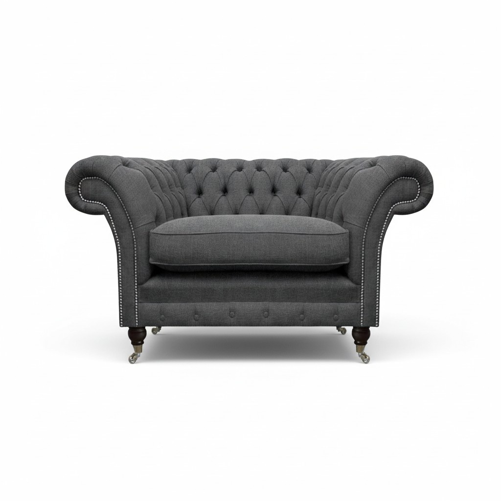 Chesterfield Sessel Polstermöbel Luxus Textil Möbel Wohnzimmer Chesterfield