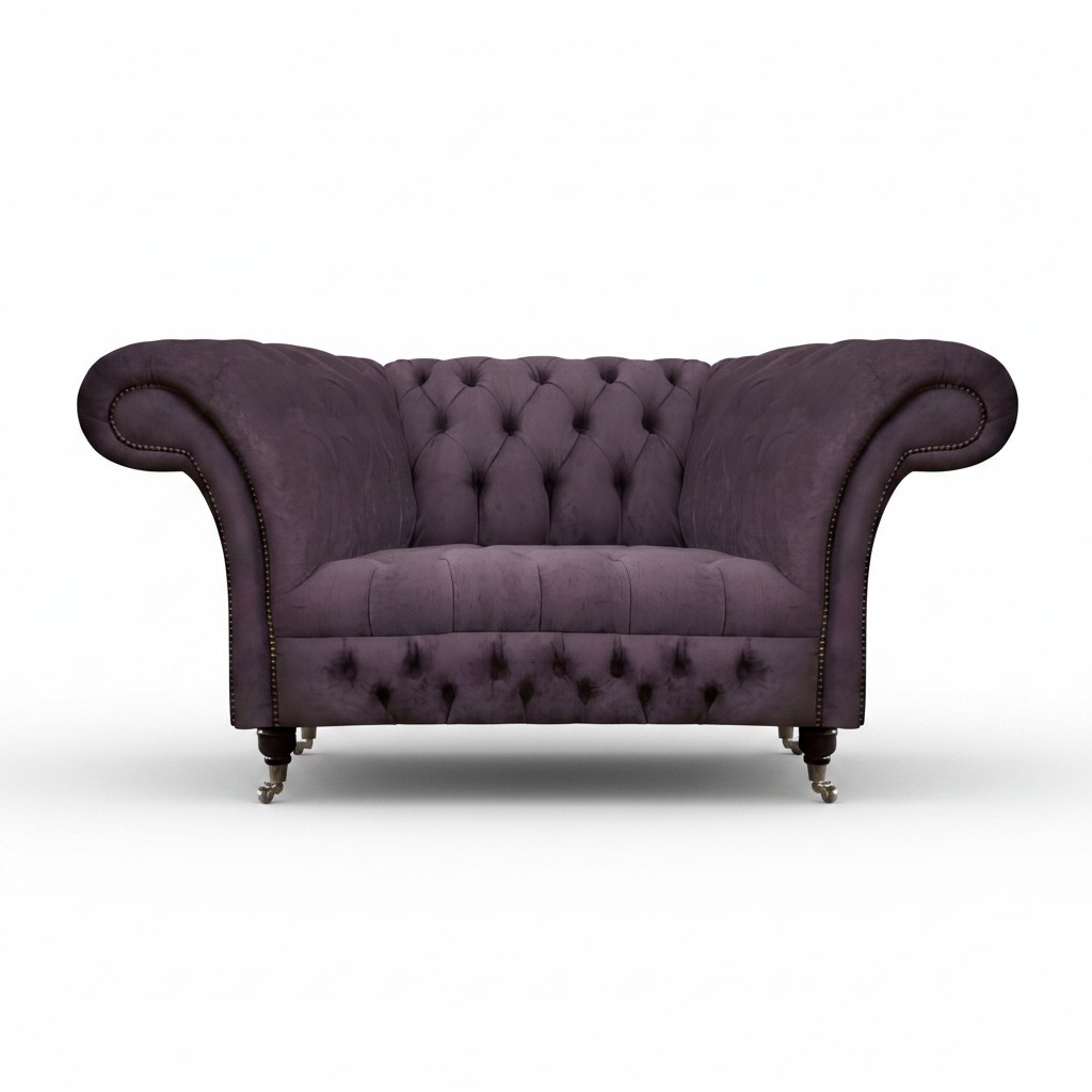 Chesterfield Sessel Polstermöbel Wohnzimmer Polstersitz Luxus Stoff Neu