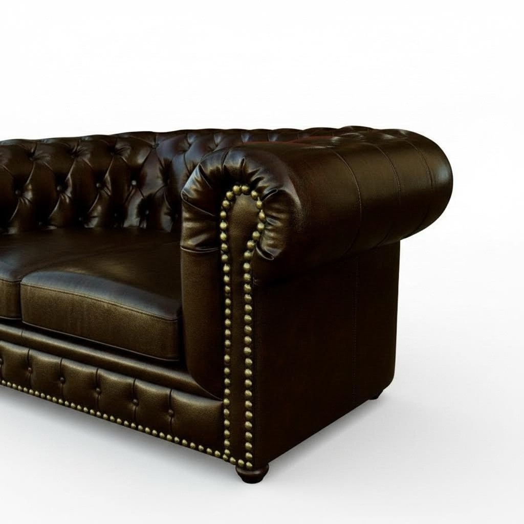 Chesterfield Sofa 2 Sitzer York Couch Polster Sofas Couchen Neu Leder design Neu