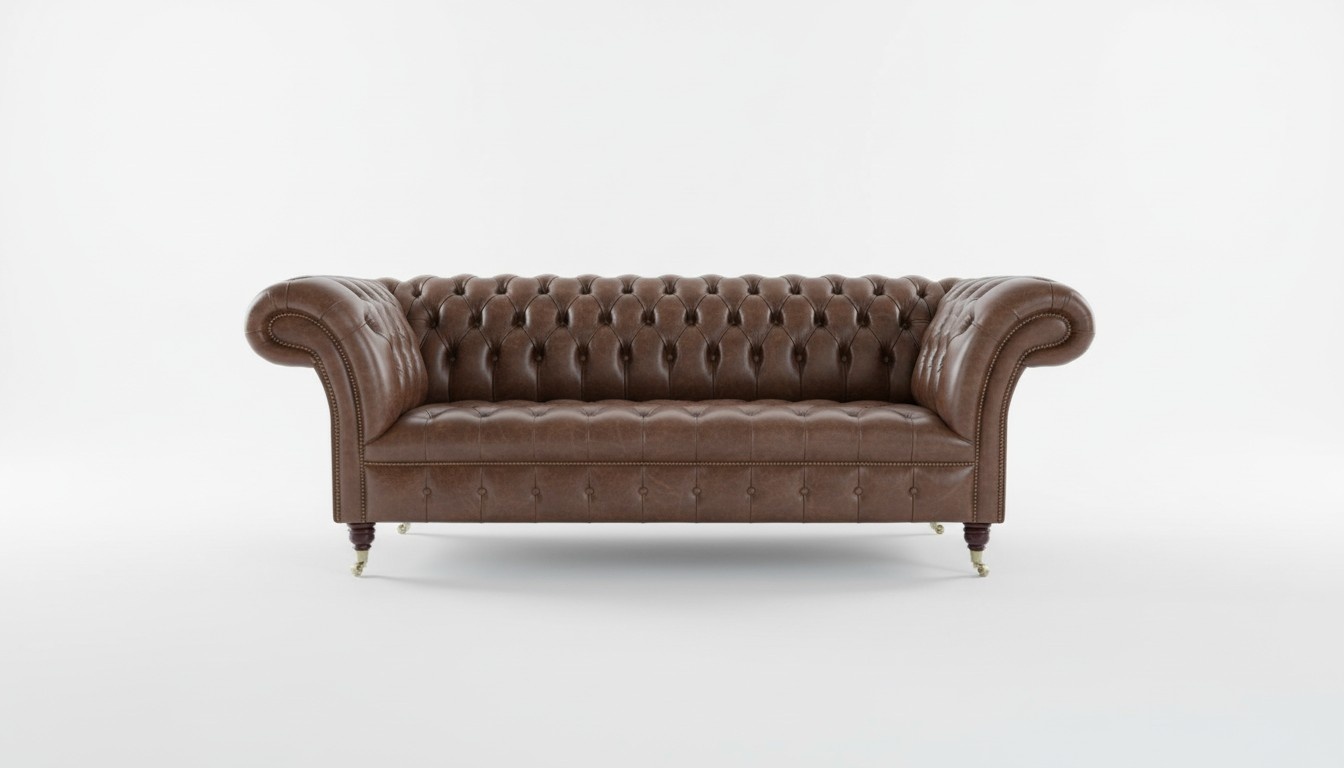 Chesterfield Sofa 3 SITZER Polster Couchen Sofas 100% Leder Sofort