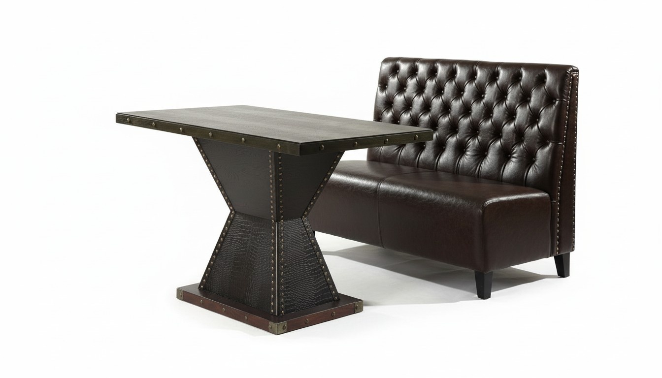 Chesterfield Sofa Bank Couch Sitzbank Braun Wartezimmer