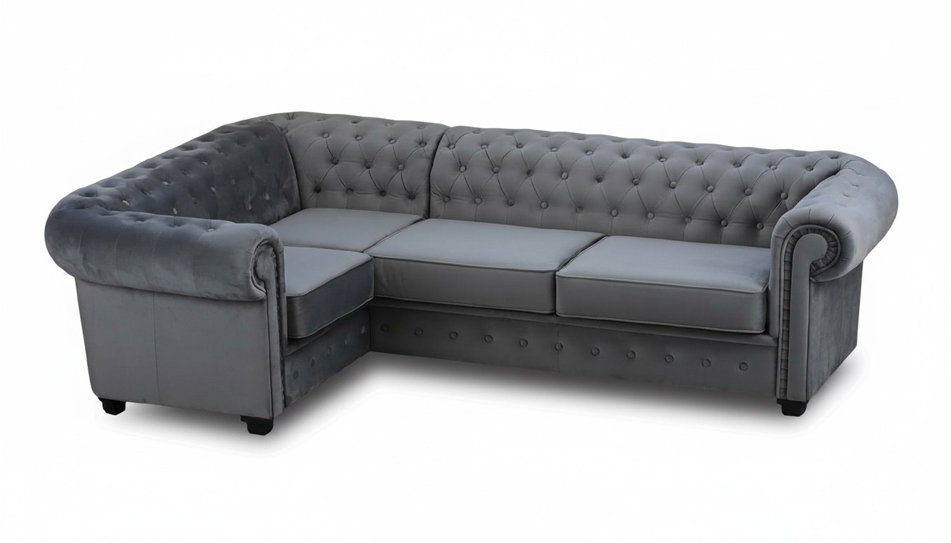 Chesterfield Sofa Couch Polster Möbel Eckgarnitur Sofas Couchen Stoff Textil