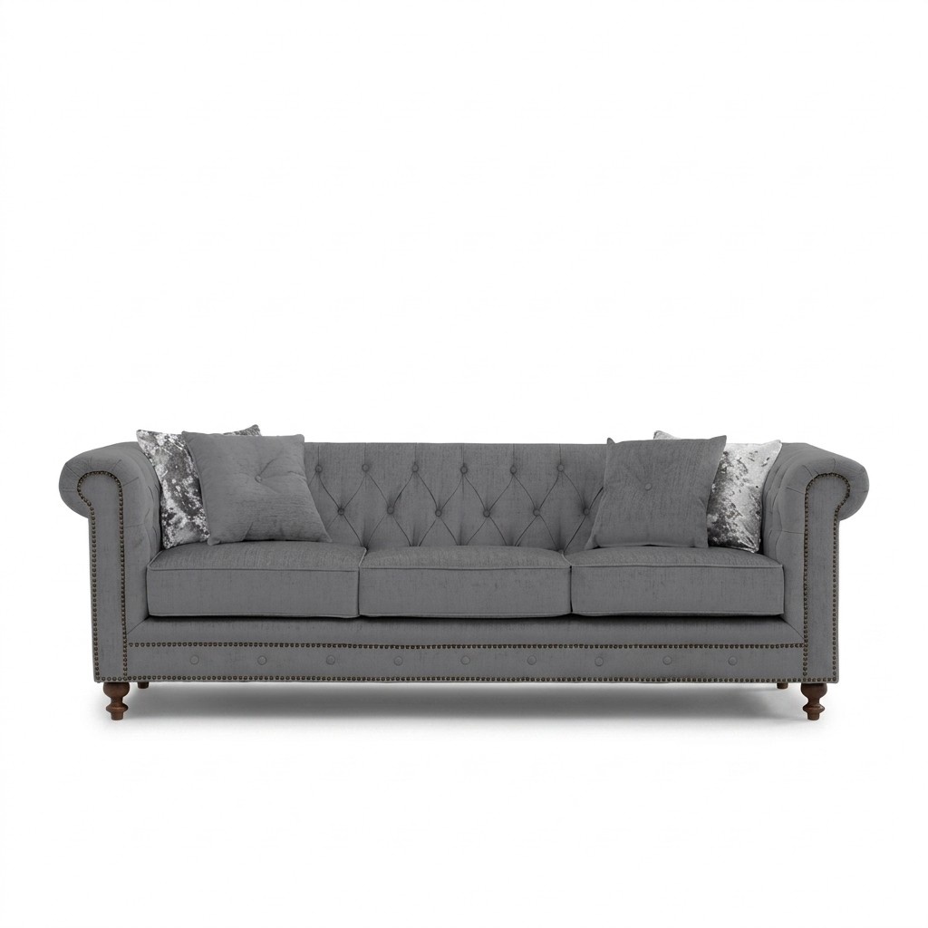 Chesterfield Sofa Couch Polster Stoff Leder Couchen Polster Garnitur