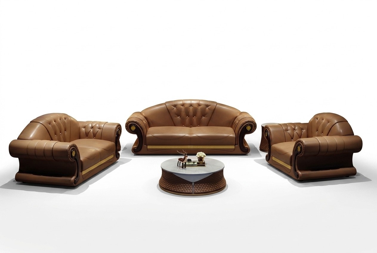 Chesterfield Sofa Couch Polster Couch 3er Couchen Polster Leder Neu