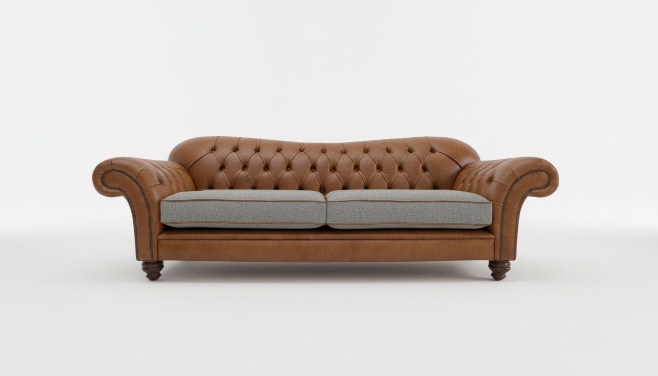 Chesterfield Sofa Design Luxus Leder Polster Couch Klassische Sofa
