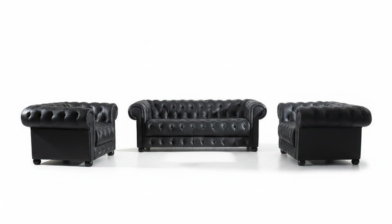 Chesterfield Sofagarnitur 311 Sitzer Design Couch Polster Sofa Garnitur Set