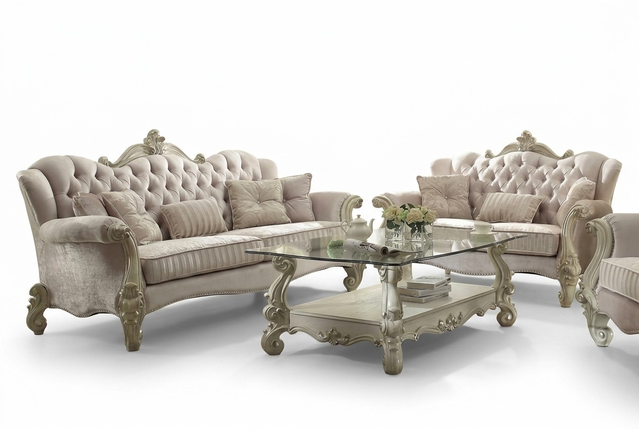 Chesterfield Sofagarnitur 3+2+1 Sitz Set Design Sofa Polster Couchen Couch