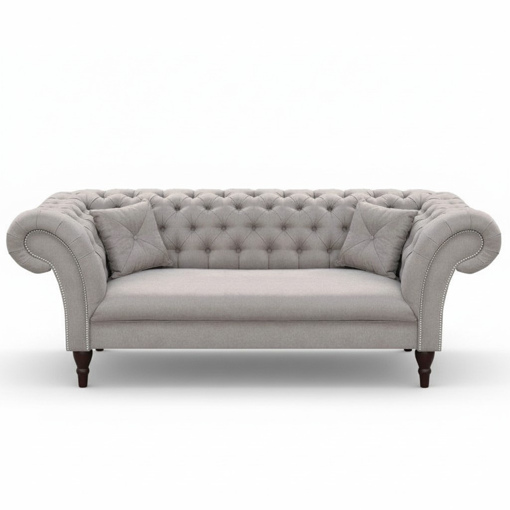 Chesterfield Sofagarnitur 3+2 Couch Sofa Polster Design Leder Stoff Garnituren