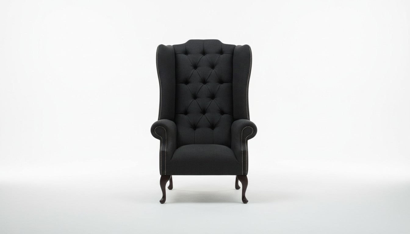 Chesterfield Textil Ohrensessel 1 Sitzer Polster Sofas Design Luxus Stoffsofas