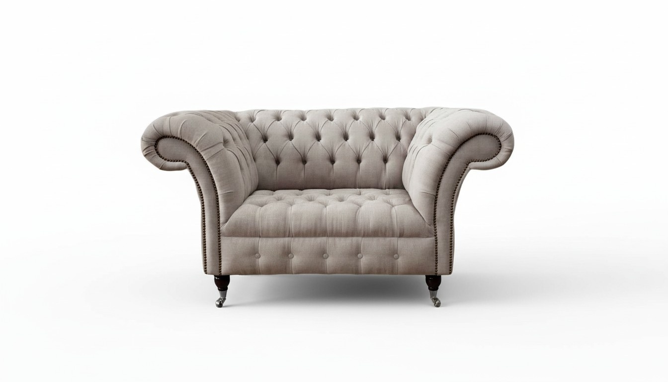 Chesterfield Textil Polster Sessel 1 Sitzer Sofas Design Luxus Stoffsofas
