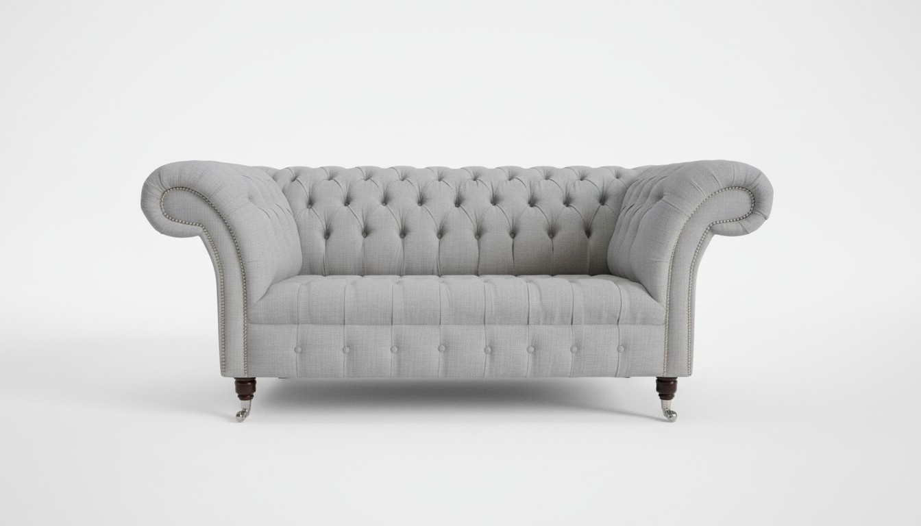 Chesterfield Textil Polster Sofas Design Sofa 2 Sitzer Sofa Luxus