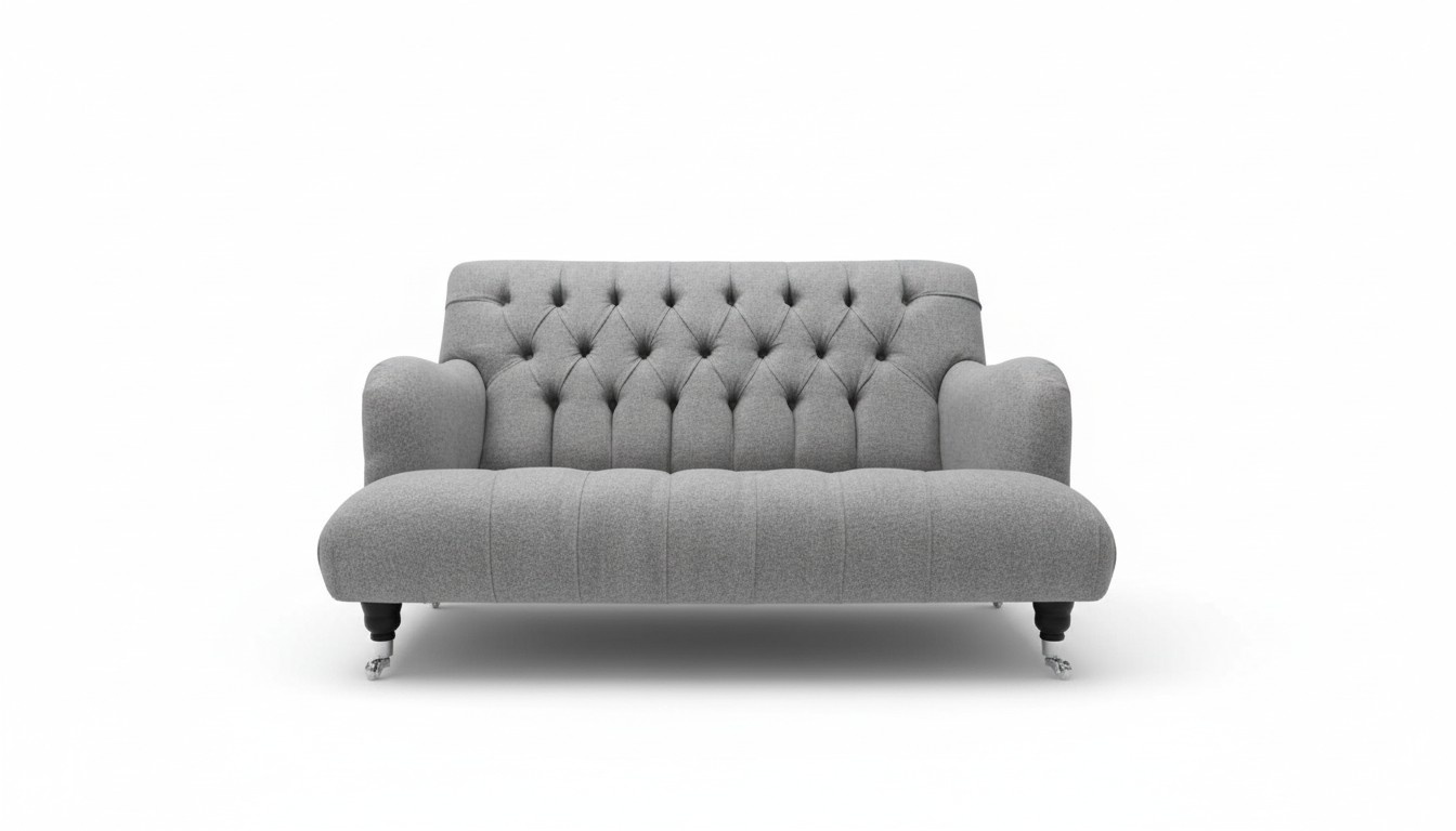 Chesterfield Textil Sofa 2 Sitzer Stoffsofas Sofa Polster Sofas Design Luxus