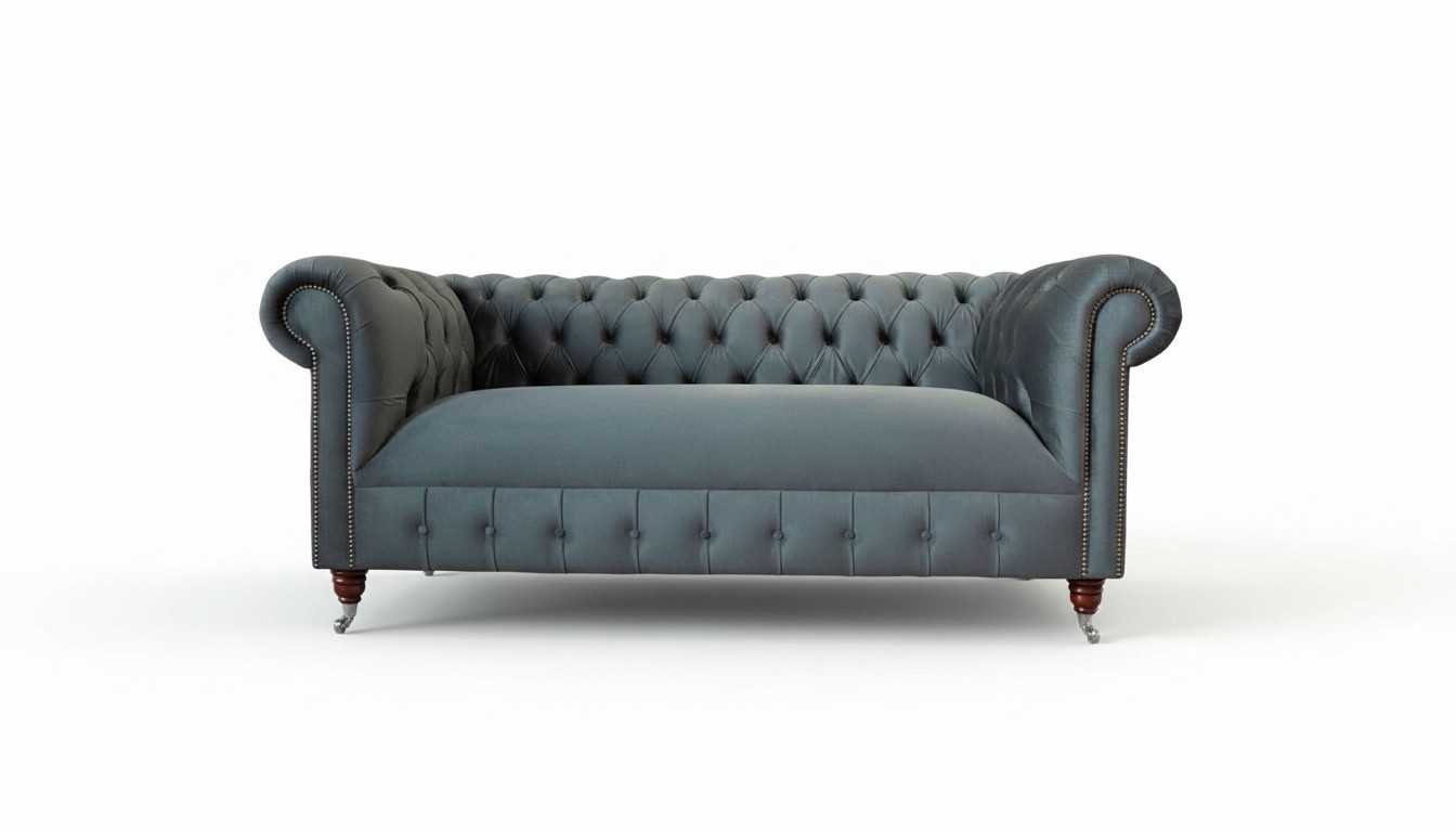 Chesterfield Textil Sofa 3 Sitzer Dreisitzer Luxus Möbel Design Lounge