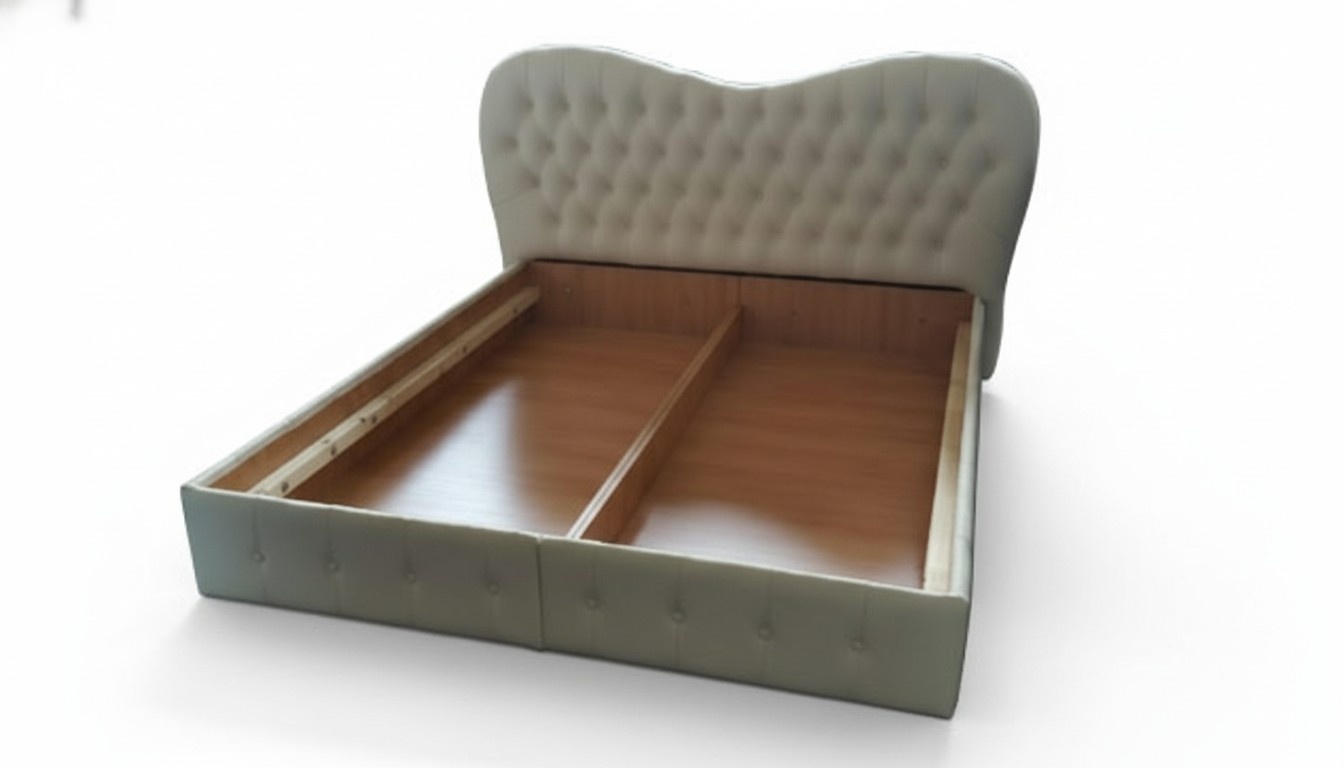 Chesterfield XXL Big Bett Designer Polsterbett Betten Doppelbett Leder Textil