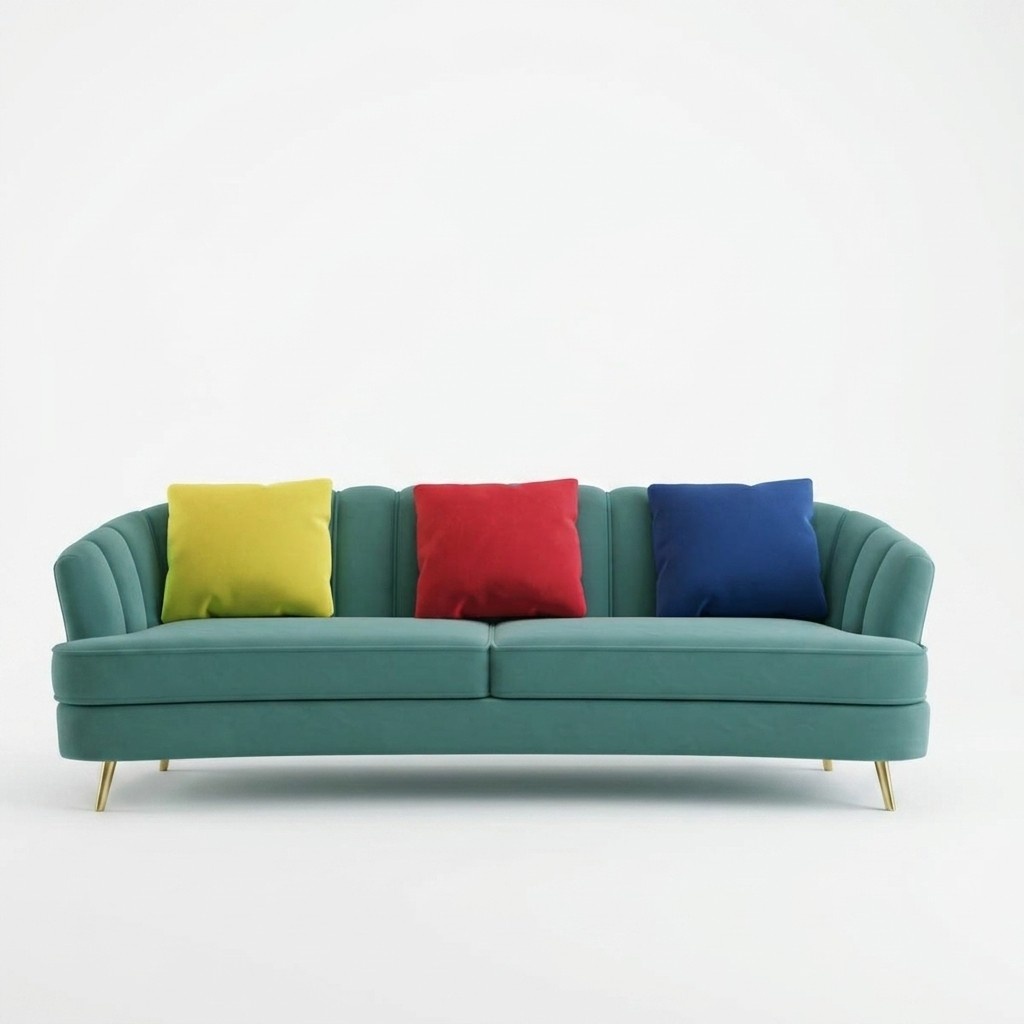Couch Samt Textil Wohnzimmer Sofa Couchen Klassische Dreisitzer xl Polster