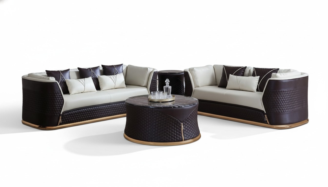 Couch Tisch Kaffee Beistell Design Modern Rund Wohnzimmer Runde