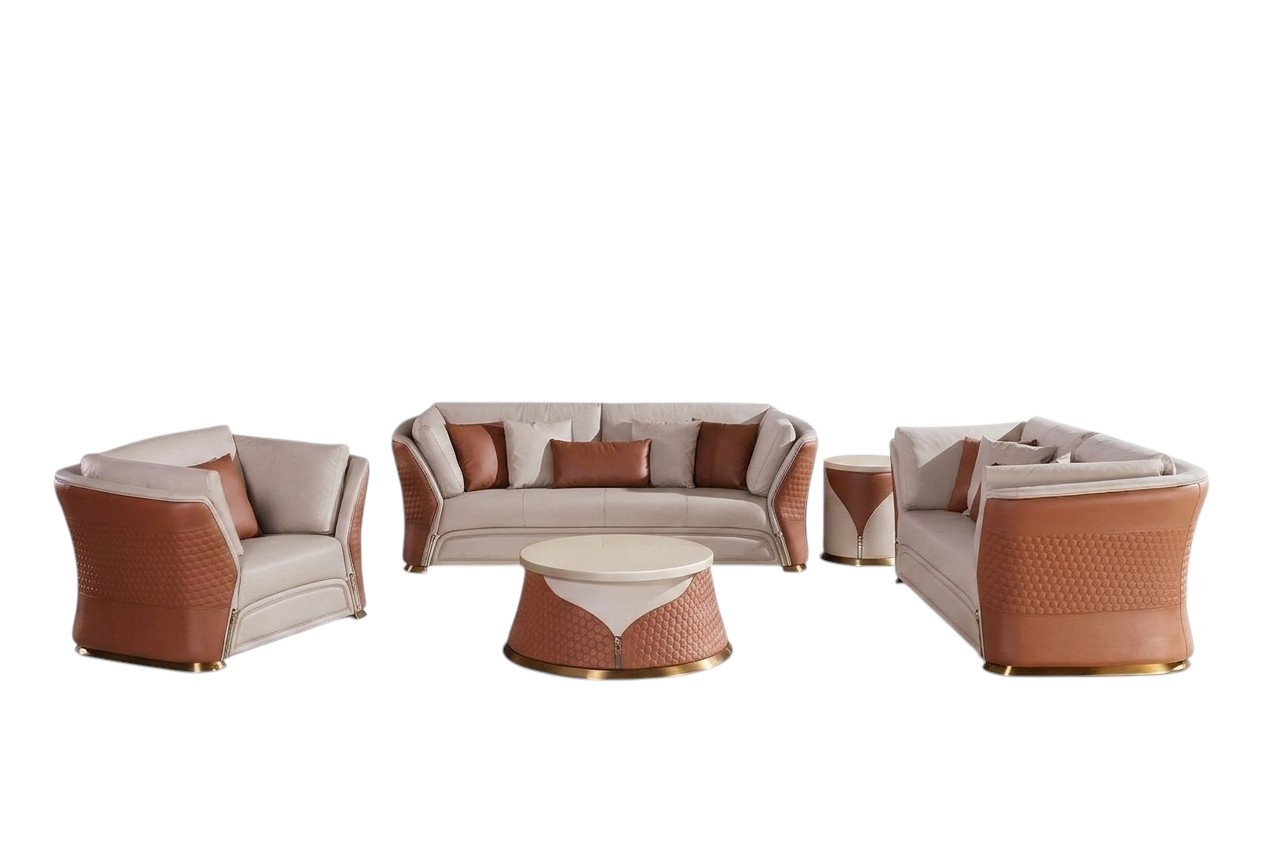 Couchen Sofas Polster Leder 32 Sitzer Sofagarnitur Set Designer Garnituren