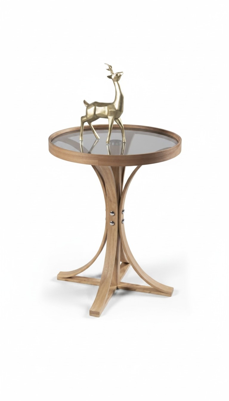 Couchtisch 50x62 cm Wohnzimmertisch Luxus Glastisch Kaffeetisch Designer