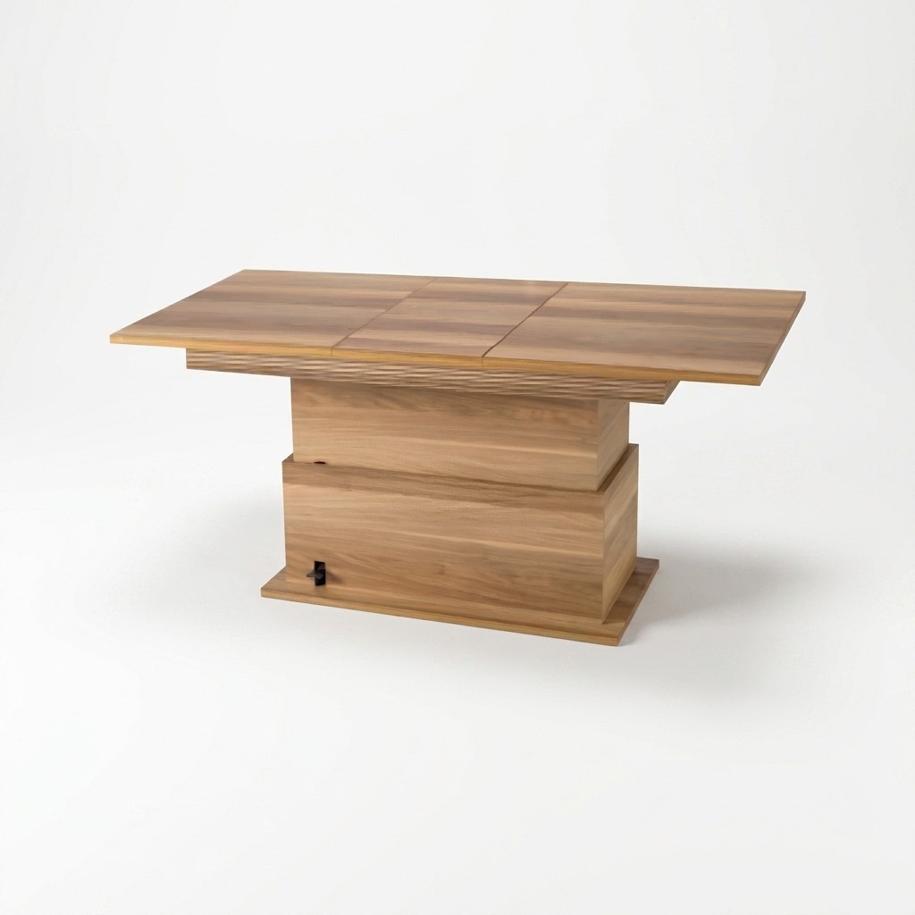 Couchtisch Ausziehbarer Esstisch Tisch Holz Braun Kaffeetisch Möbel