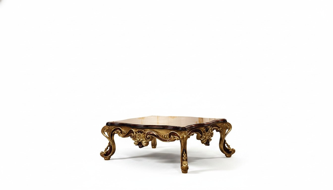 Couchtisch Holz Tisch Wohnzimmer Klassischer Design Luxus Holztisch 119x91cm