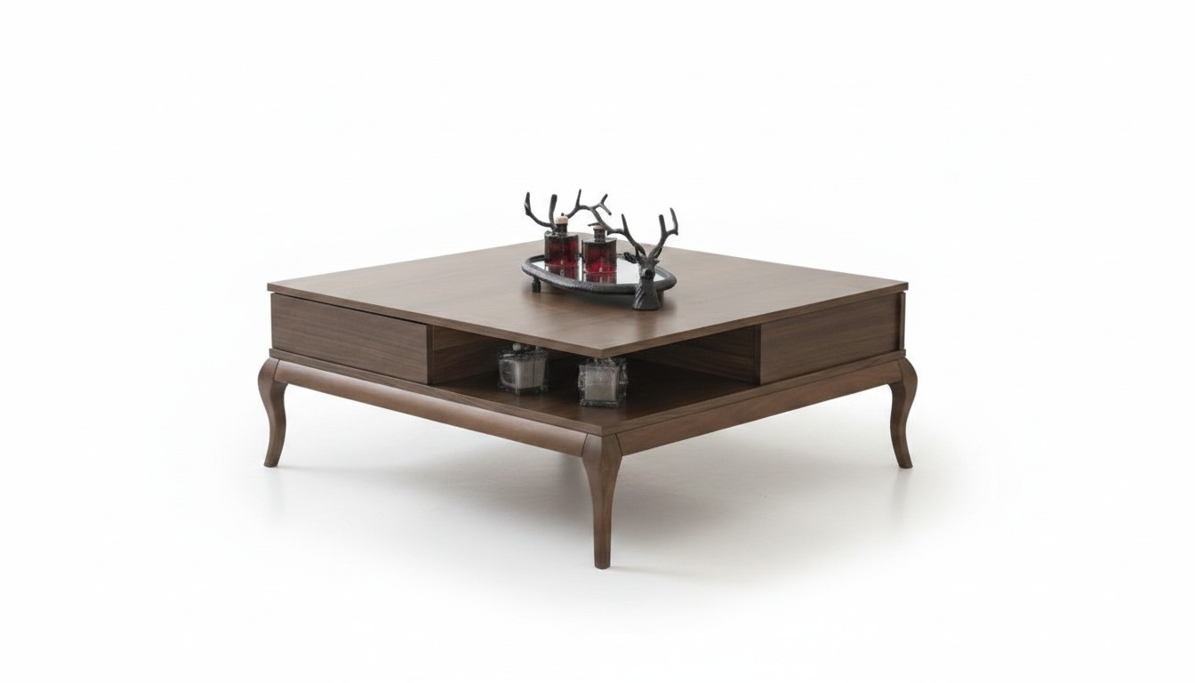 Couchtisch Quadratisch Holztisch Sofatisch Beistelltisch Mit Stauraum