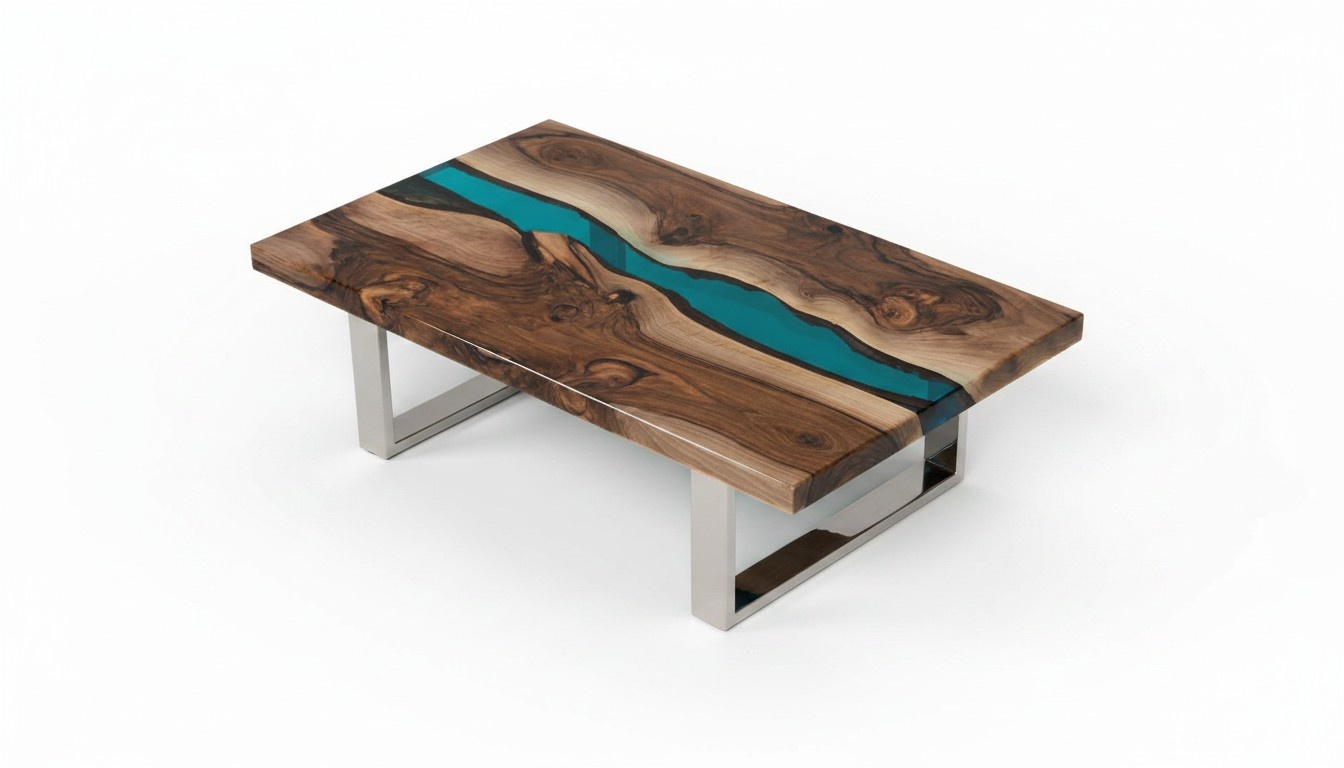 Couchtisch Rechteckig Modern Design Holz Braun Möbel Wohnzimmer Couchtische
