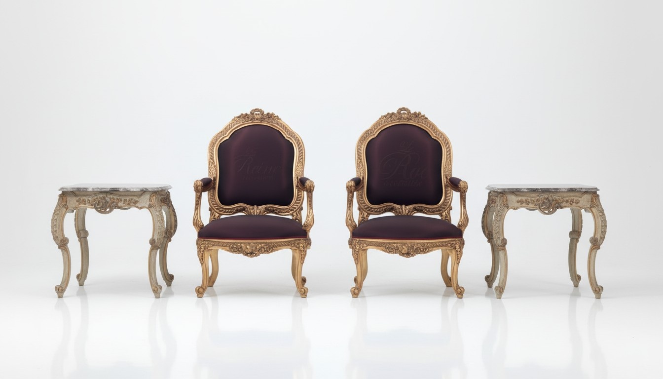 Couchtisch Tisch Beistelltisch Wohnzimmertisch Holz Royal Beistell Barock Rokoko