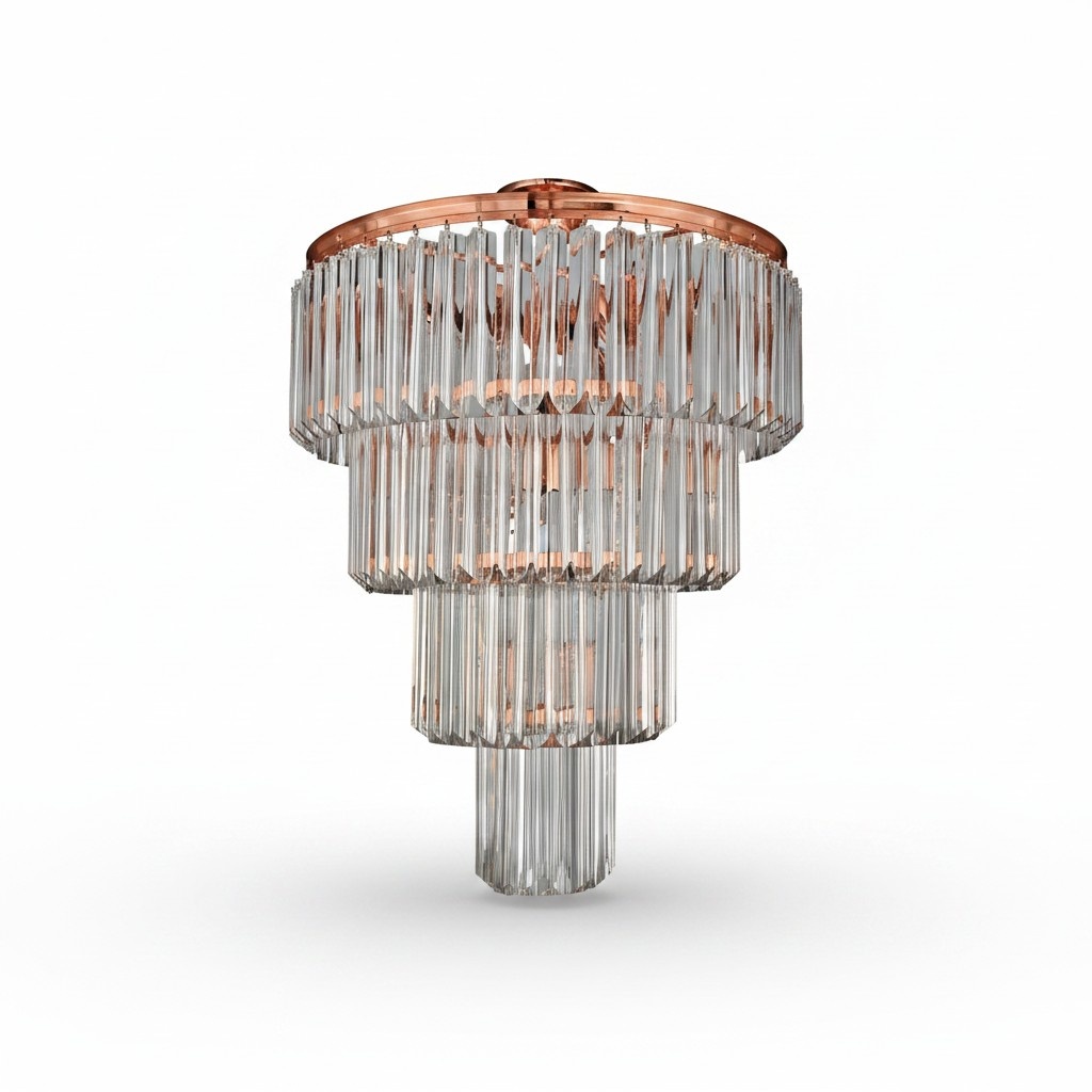 Deckenlampe Deckenleuchter Luxus Gold Kronleuchter Lüster Kristall Art