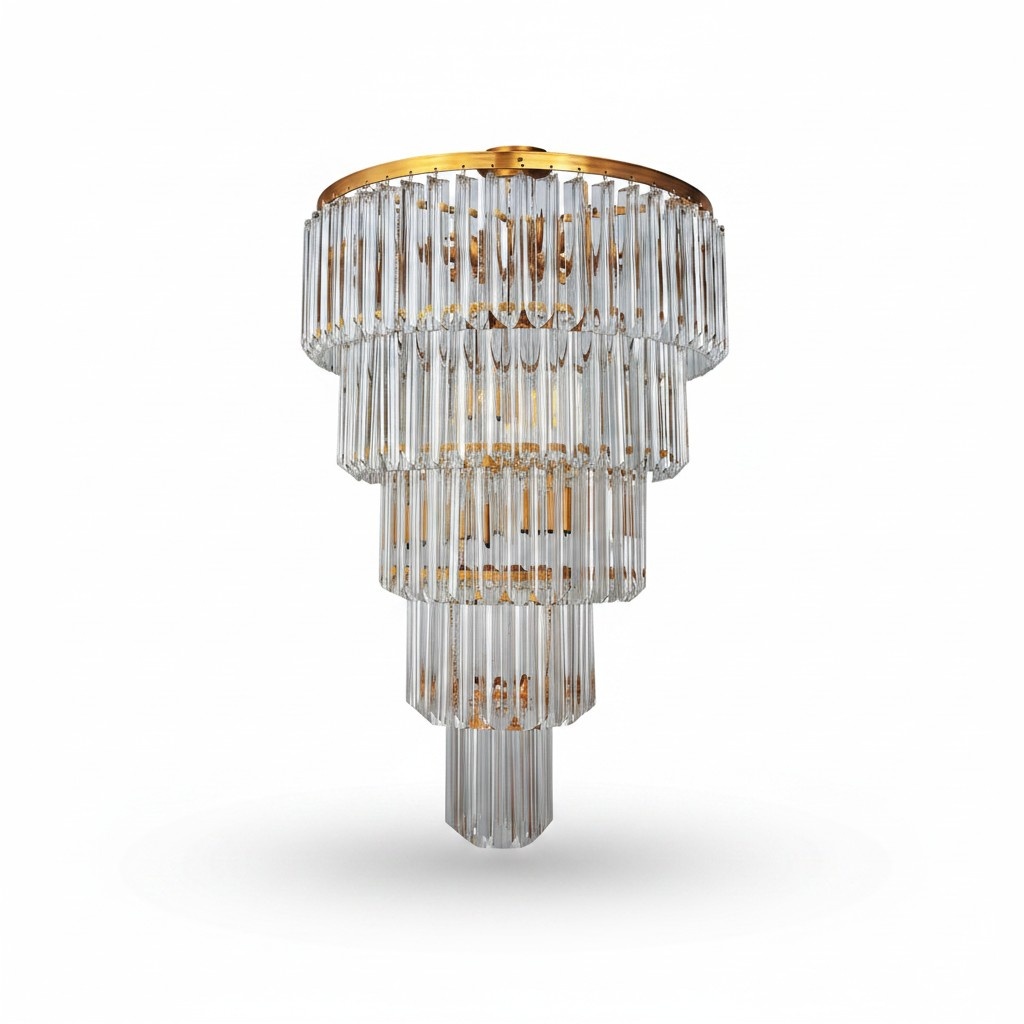 Deckenlampe Deckenleuchter Luxus Gold Kronleuchter Lüster Kristall Art