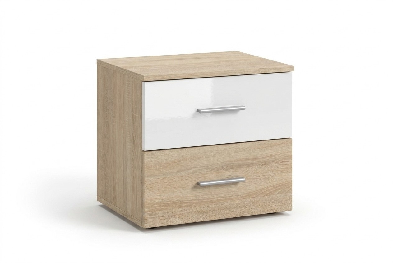 Nachttisch Beige Schlafzimmer Designer Luxus Holz Einrichtung Möbel Moderne