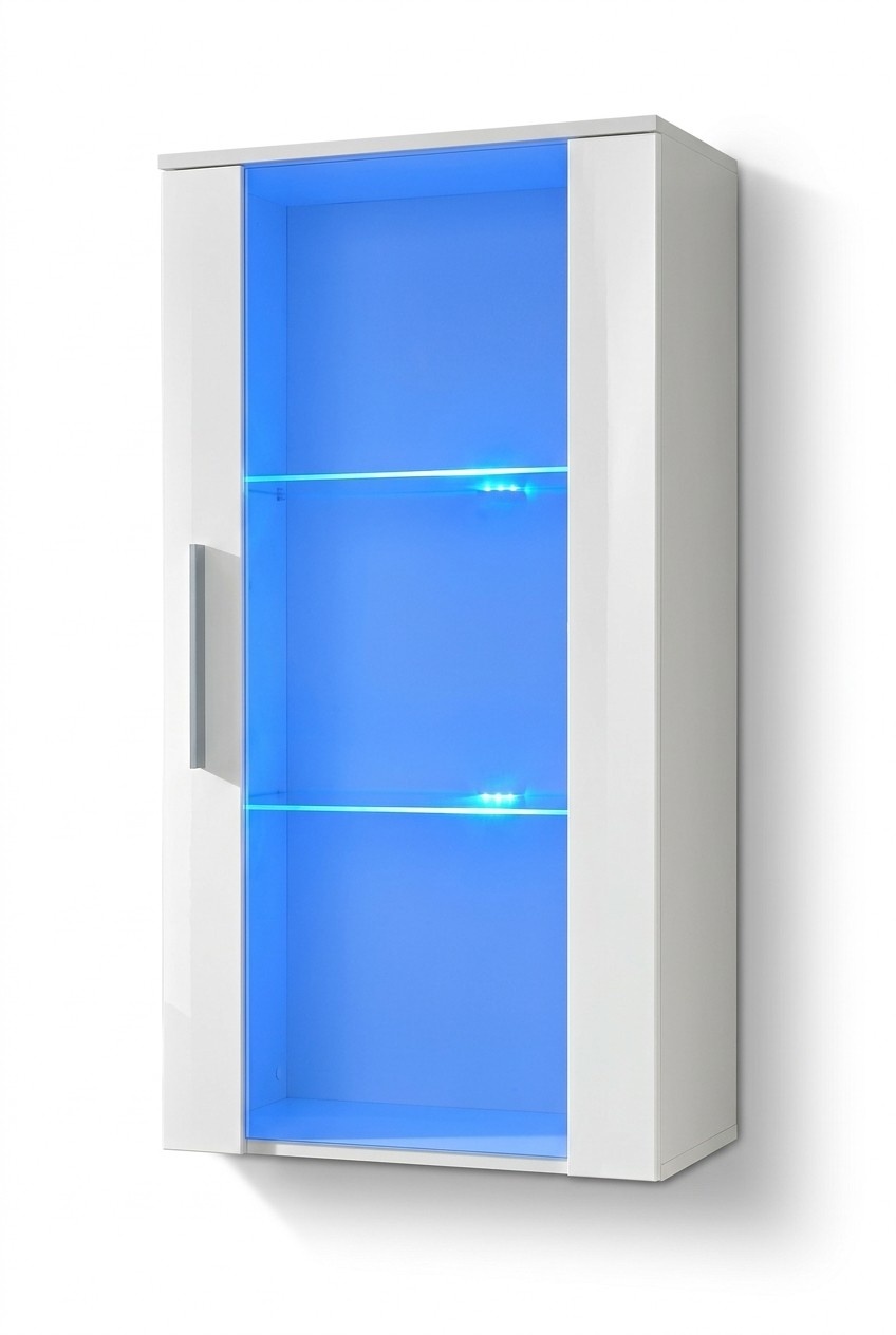 Wohnzimmer Weiß Hänge Vitrine Regal Möbel Neu Designer Wandschrank Luxus