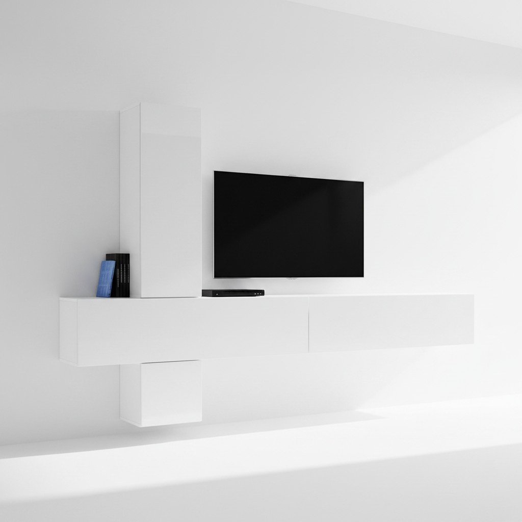 Wohnwand Designer Wohnzimmer Set Wandregal TV-Ständer Neu Möbel Neu