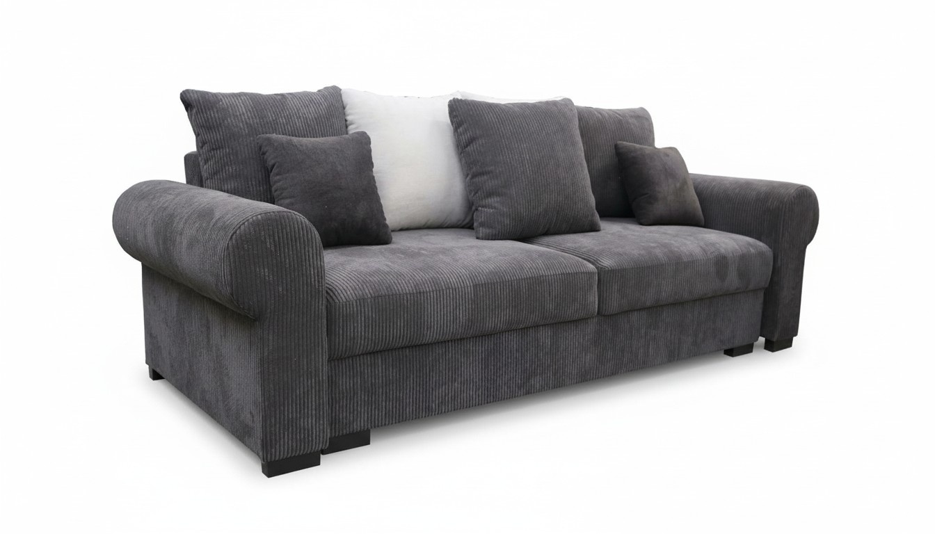 Schlafsofa big xxl Lümmel Wohnzimmer Couch 256cm Bettfunktion Sofa