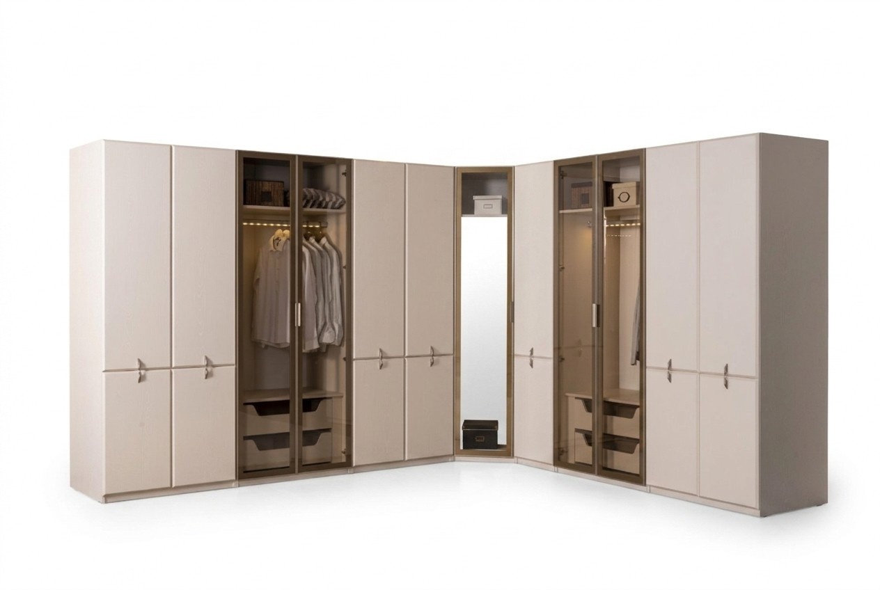 Der geräumige Schrank fügt sich ideal in die Einrichtung ein.