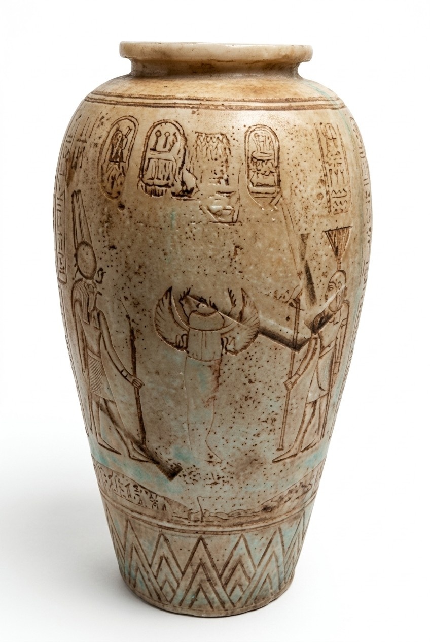 Design Ägyptische Vase Decovase Figur Statue Skulptur Figuren Skulpturen