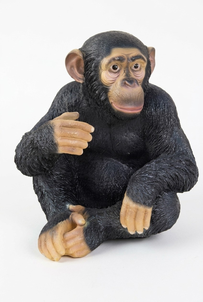 Design Affe sitzendem Figur Statue Skulptur Figuren Skulpturen Garten