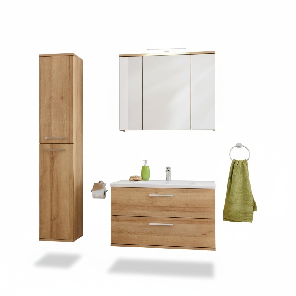 Design Badezimmer Möbel Bad Set Garnitur Schrank Waschbecken