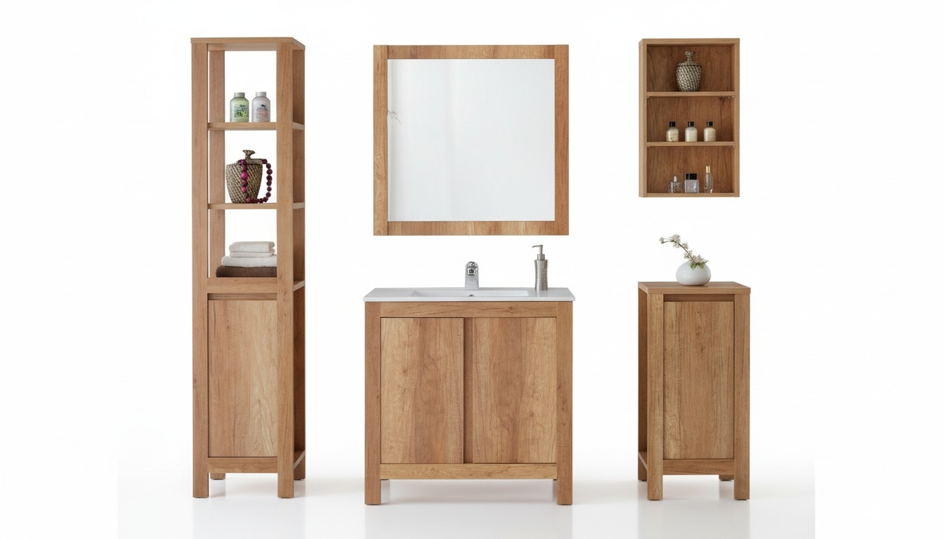 Design Badezimmer Möbel Bad Set Garnitur Schrank Waschbecken