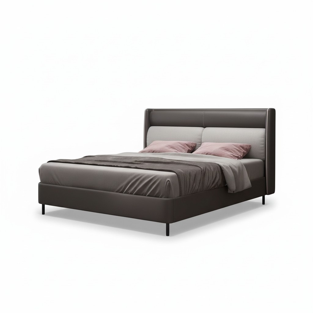 Design Bett Betten 180 x 200cm Dubai Doppel Hotel Holz Schlafzimmer