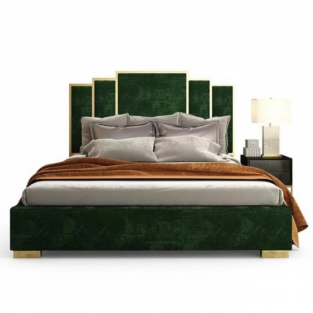 Design Bett Textil Luxus Betten Modernes Hotel Gestell Schlaf Zimmer 180x200